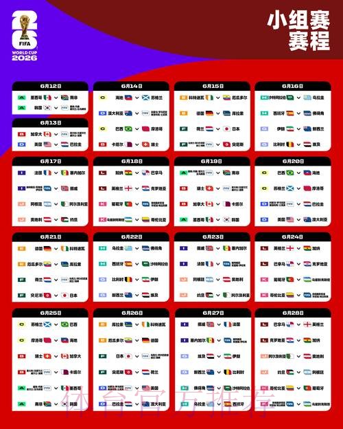 2026世界杯比赛时间一览最新时间表免费观看