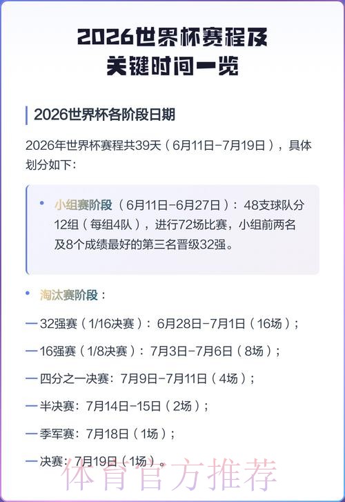 2026世界杯比赛时间一览最新时间表免费观看